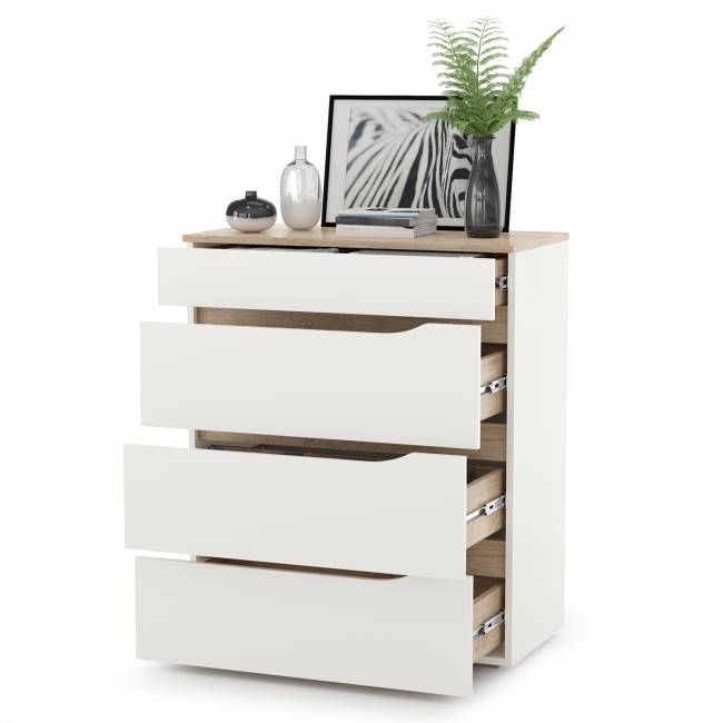 Комод Муссон 13.97 цвет белый/дуб эндгрейн элегантный