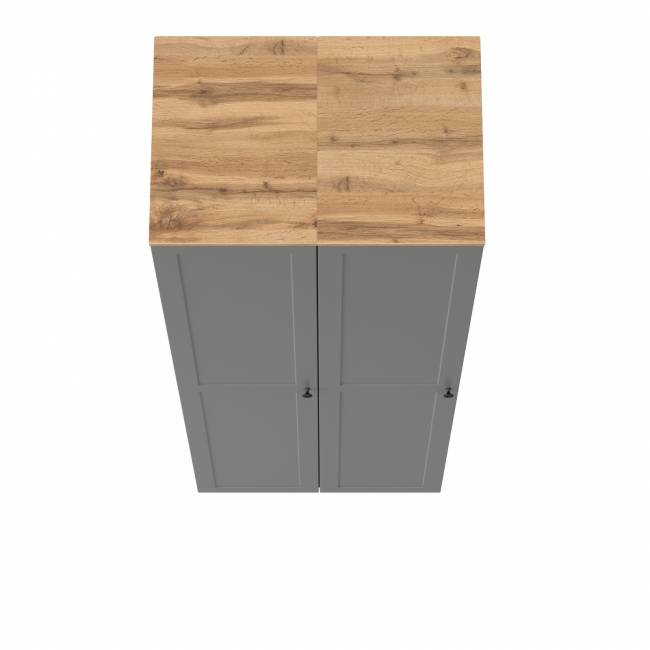 Два шкафа-пенала Остин цвет серый графит/дуб крафт золотой
