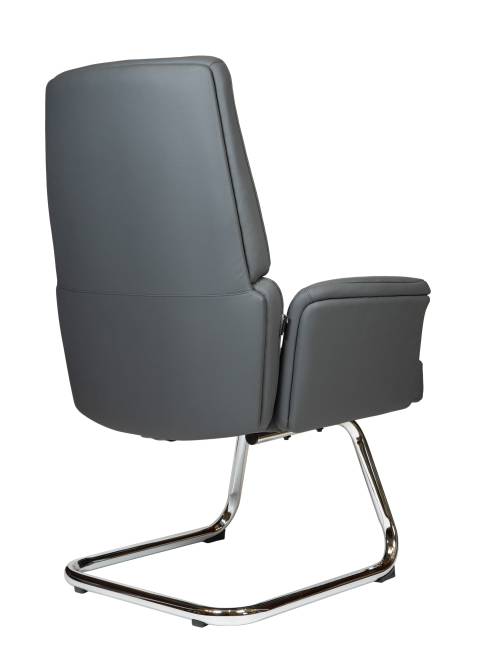 Кресло офисное / Бонно CF / Bonno CF  / серая кожа / алюминевая база