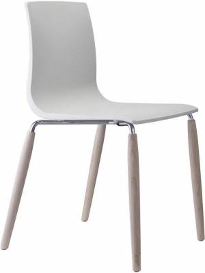 Стул пластиковый Natural Alice беленый ясень, лен 510х520х810 мм