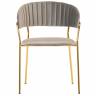 Комплект из 2-х стульев Turin латте, золотые ножки Комплект из 2-х стульев Turin латте, золотые ножки