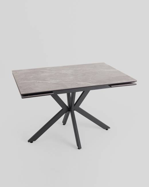 Стол раскладной Marmer 120-180*80*76 керамика антрацит