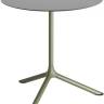 Стол ламинированный обеденный Tripe Maxi оливковый, светло-серый Ø800х740 мм