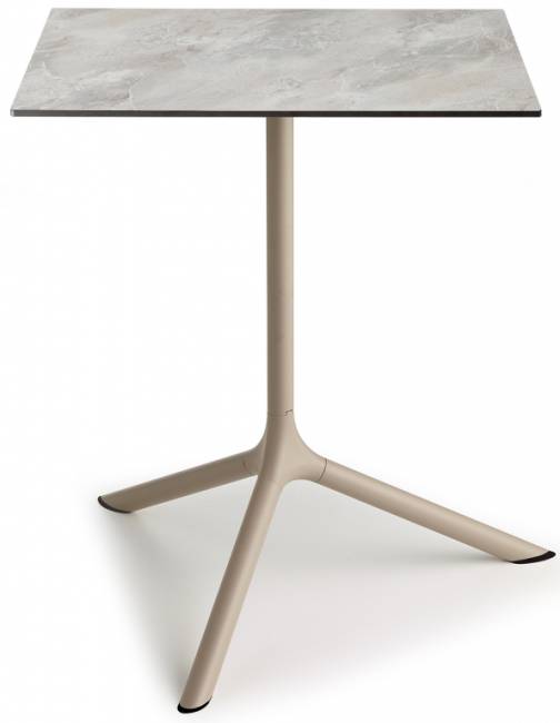 Стол ламинированный обеденный Tripe Maxi тортора, каменный 700х700х740 мм