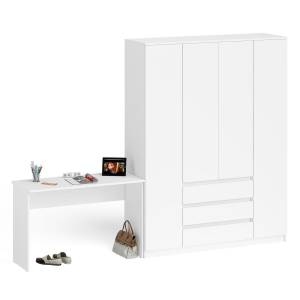 Стол письменный 1200 и шкаф-комод МШ1600 Мори цвет белый