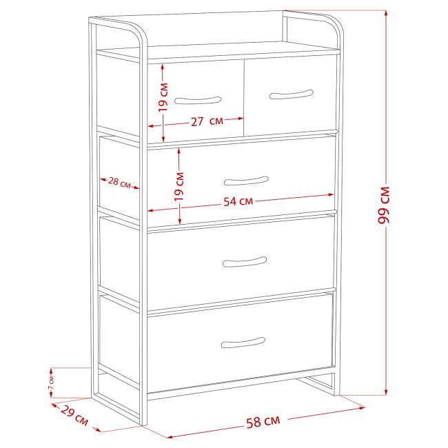 Комод Leset Ноа 5 ящ., Каркас Белый, Светло-серый Белый Светло-серый Комод Leset Ноа 5 ящ., Каркас Белый, Светло-серый Белый Светло-серый