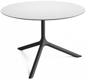 Столик ламинированный кофейный Tripe Maxi черный, белый Ø800х510 мм