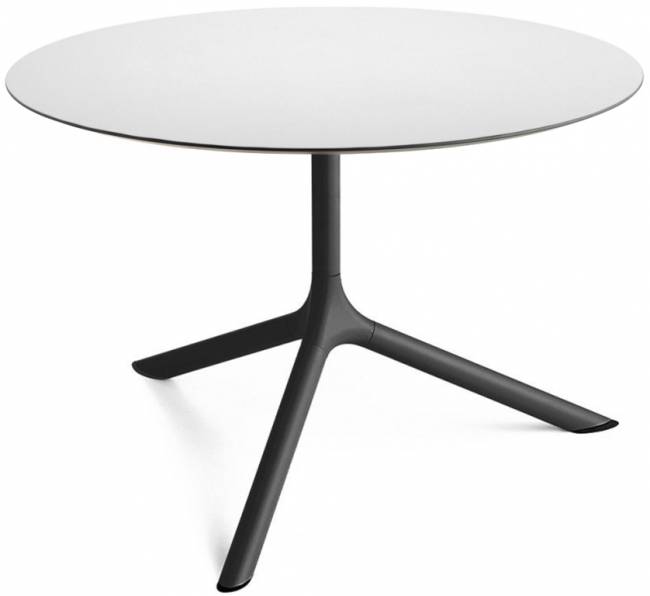 Столик ламинированный кофейный Tripe Maxi черный, белый Ø800х510 мм