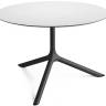 Столик ламинированный кофейный Tripe Maxi черный, белый Ø800х510 мм