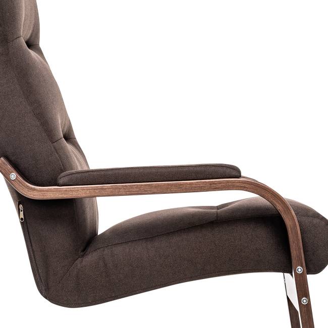 Кресло Leset Оскар Орех текстура Malmo 28 (коричневый)