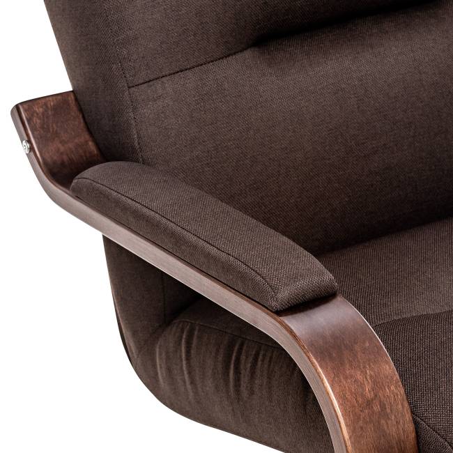 Кресло Leset Оскар Орех текстура Malmo 28 (коричневый)
