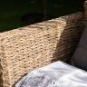 "Капучино" диван из искусственного ротанга (гиацинт) двухместный, цвет соломенный