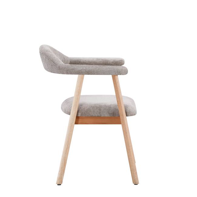 Стул обеденный Shredo серый шенилл светлое дерево 2 шт.