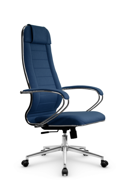 Кресло МЕТТА B 1m 32P/подл.127/осн.004, рогожка b синий