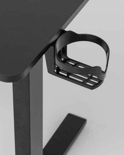 Стол с регулировкой высоты 1 мотор память 3 уровня высоты черный, столешница 110х60 см черная