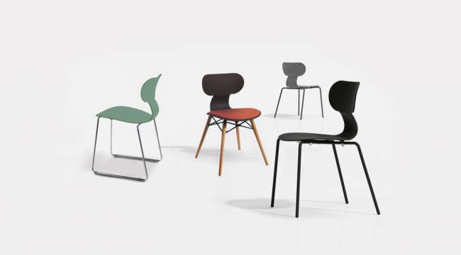 Стул пластиковый Yugo-S Wox Beech черный 460х475х783 мм