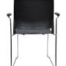 Стул / Five black / черный пластик / хром база с подлокотниками