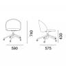 Стул офисный на колесах Glera-S Chief 590х575х740 мм Стул офисный на колесах Glera-S Chief 590х575х740 мм