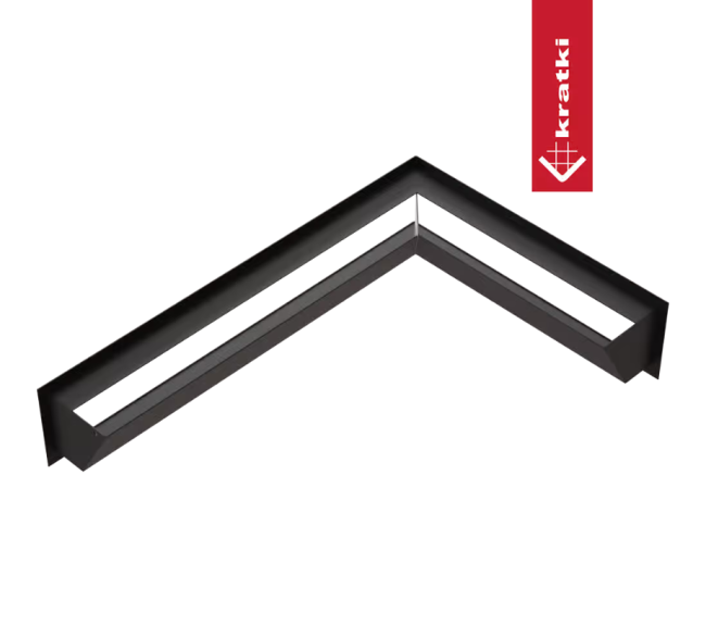 Решётка Kratki Luft SLIM 400х600х120 45S угловая правая черная