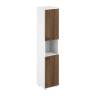 SG.846.WH.DM.DM.R / Шкаф высокий с нишей 400х400х1955, з.ст HDF, правый / корпус: белый; фасады: дуб модена