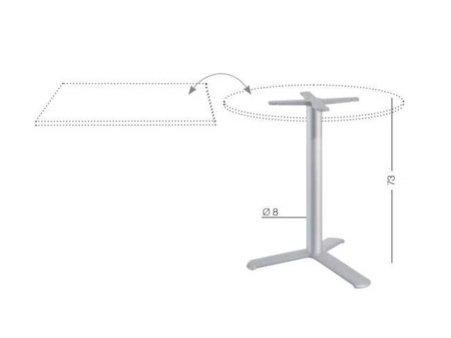 Подстолье металлическое BG3L 740х740х730 мм Подстолье металлическое BG3L 740х740х730 мм