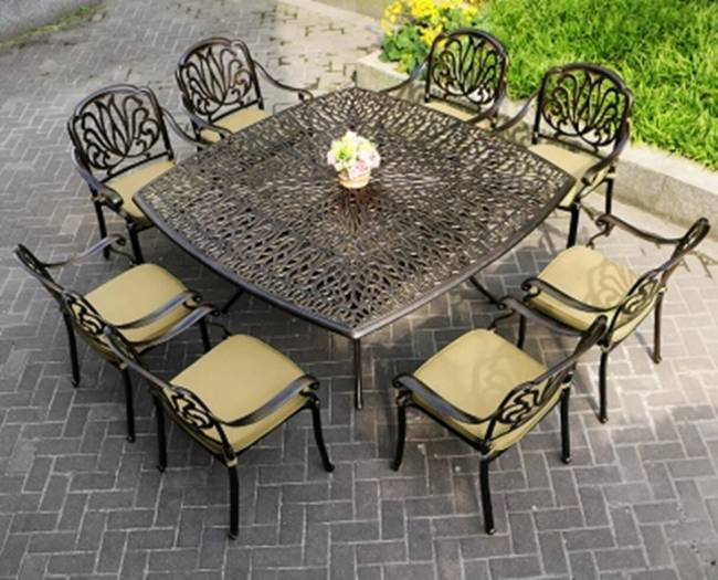 Обеденная группа из литого алюминия Capri 8