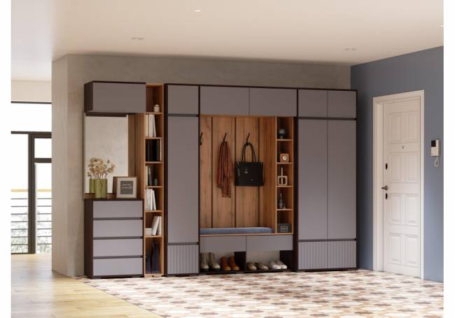 Прихожая Роут венге / графит софт комплектация 3