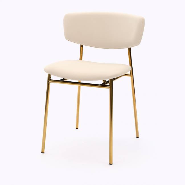 Стул дизайнерский Marko бежевый, основание золото Стул дизайнерский Marko бежевый, основание золото