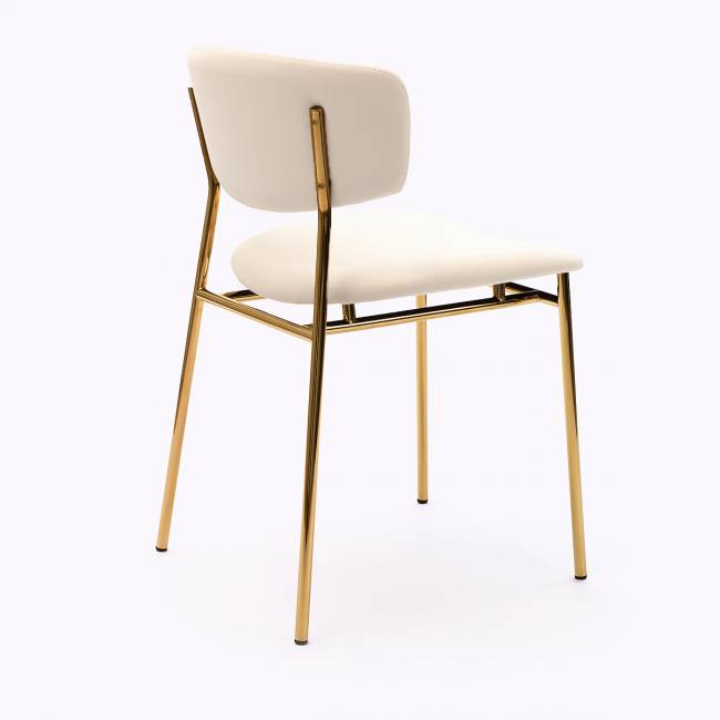 Стул дизайнерский Marko бежевый, основание золото Стул дизайнерский Marko бежевый, основание золото
