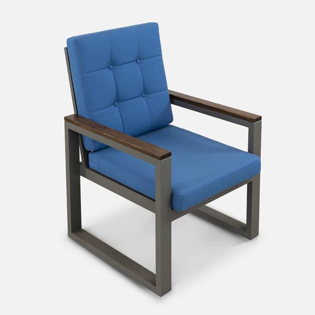 Кресло Quadro (с упаковкой) RAL 9007, Mossle 878, Термоясень.Чёрный