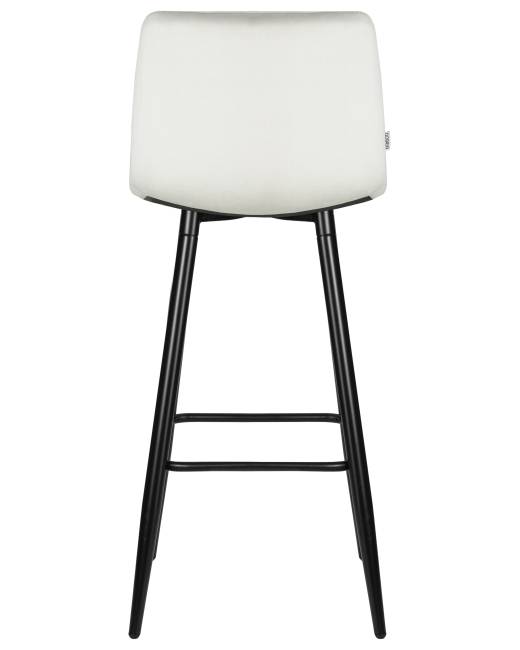 Стул барный DOBRIN NICOLE, черные матовые ножки, светло-серый велюр (108-52)