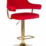 Стул барный DOBRIN CHARLY GOLD, красный велюр (MJ9-45)