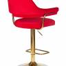 Стул барный DOBRIN CHARLY GOLD, красный велюр (MJ9-45)