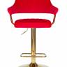 Стул барный DOBRIN CHARLY GOLD, красный велюр (MJ9-45)