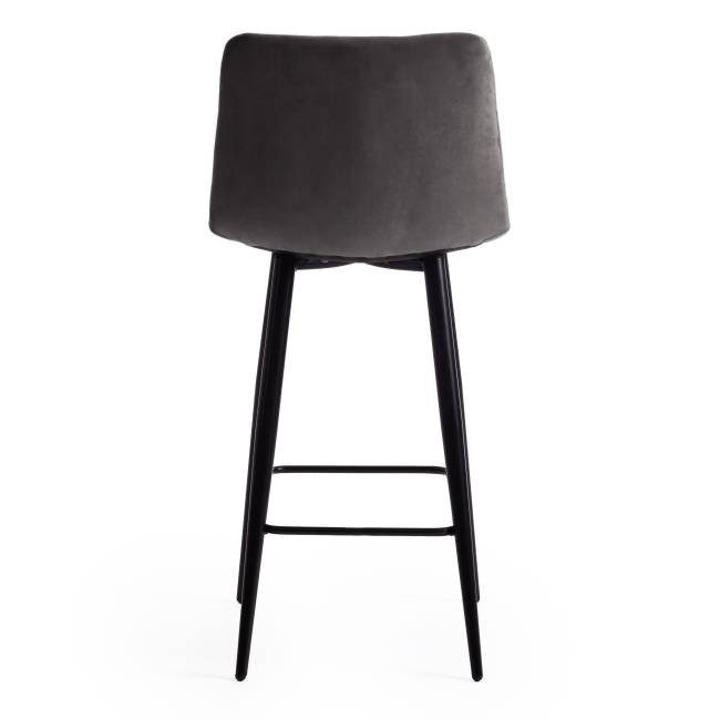 Стул полубарный CHILLY (mod. 7095пб ) ткань/металл, 53x44x94 см, высота до сиденья 66 см, серый barkhat 26/черный (Комплект из 2 шт.) серый ткань/металл