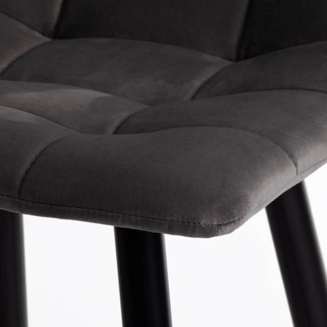 Стул полубарный CHILLY (mod. 7095пб ) ткань/металл, 53x44x94 см, высота до сиденья 66 см, серый barkhat 26/черный (Комплект из 2 шт.) серый ткань/металл