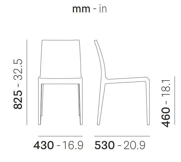 Стул деревянный Young серый винтаж 430х530х825 мм