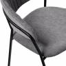 Комплект из 4-х стульев Turin серый вельвет с чёрными ножками