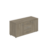 WN.202.DM / Тумба опорная (мобильная) с 3-мя ящиками + замок и 2-мя распашными фасадами 1204х462х581 / дуб модена