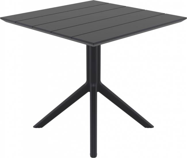 Стол пластиковый Paris Table 80 черный 800х800х740 мм Стол пластиковый Paris Table 80 черный 800х800х740 мм