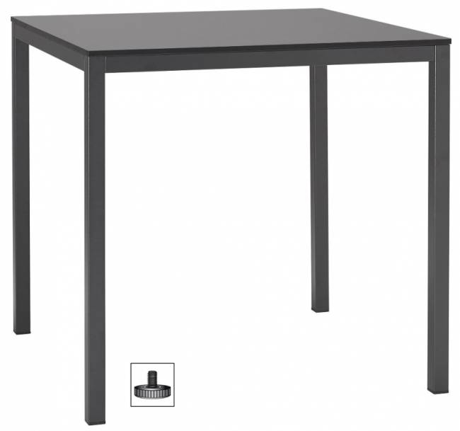 Стол ламинированный обеденный Mirto антрацит 790х790х750 мм