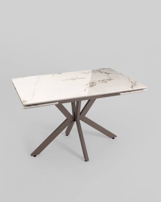Стол раскладной Marmer 120-180*80*76 керамика капучино