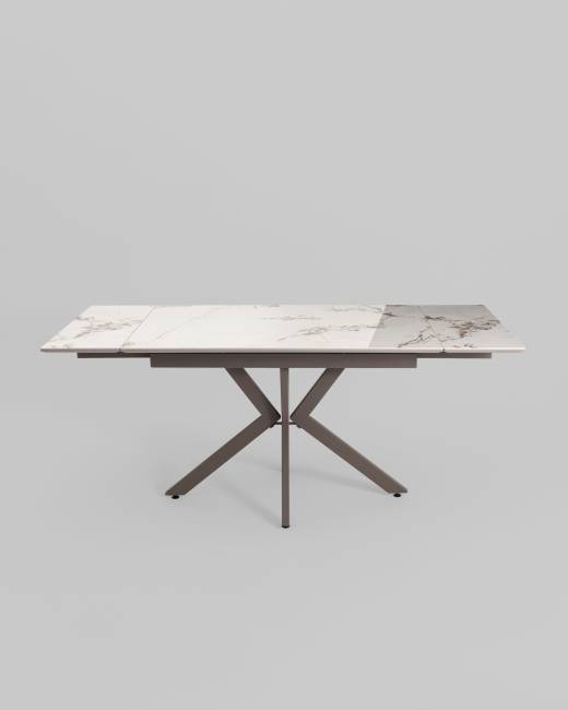 Стол раскладной Marmer 120-180*80*76 керамика капучино
