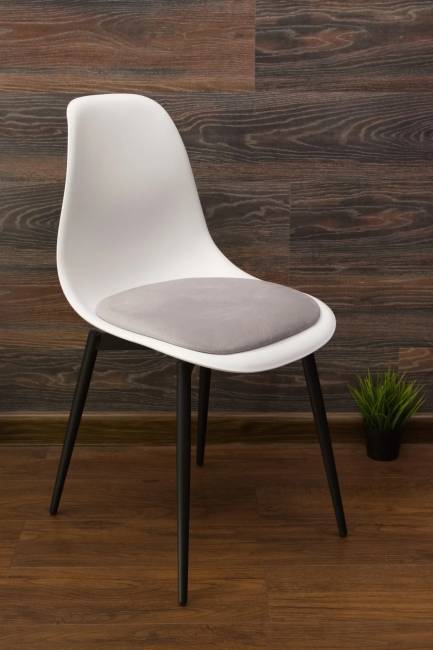 Стул Туссе чёрный /белый, серый