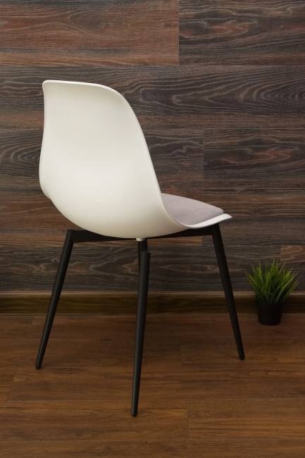 Стул Туссе чёрный /белый, серый