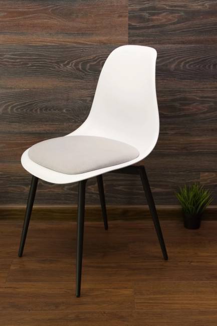 Стул Туссе чёрный /белый, серый