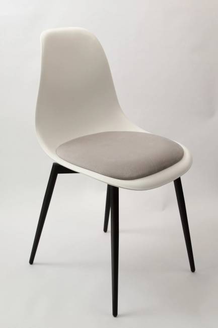 Стул Туссе чёрный /белый, серый