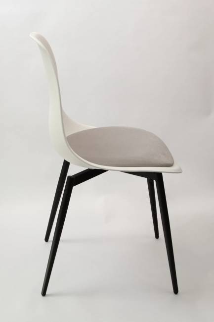 Стул Туссе чёрный /белый, серый