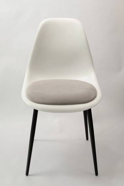 Стул Туссе чёрный /белый, серый