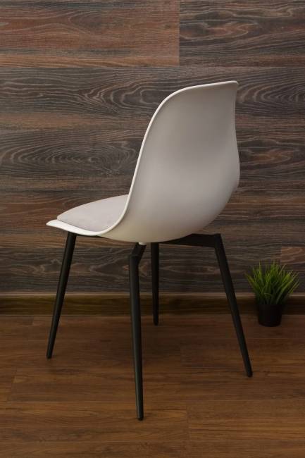 Стул Туссе чёрный /белый, серый